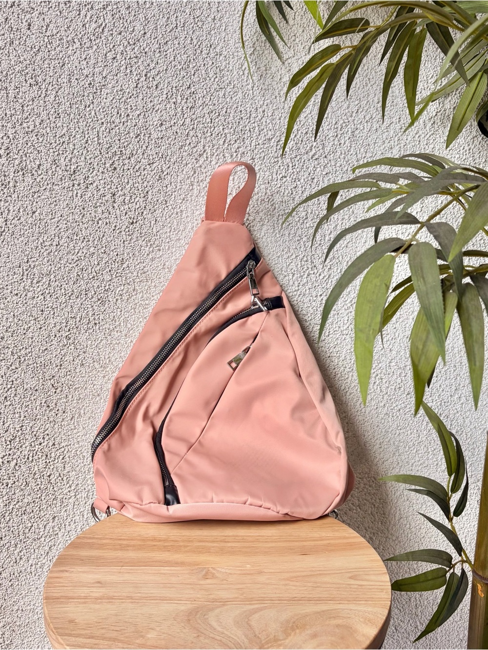 Blush Pink Sling Backpack / Mini Travel Backpack